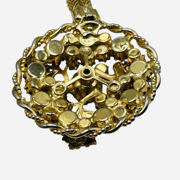 Vintage Austria Enamel Pastel Rhinestone Necklace - Picture 8 of 8